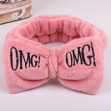 Load image into Gallery viewer, Coral Fleece Wash Face Bow Hairbands For Women Girls Headbands