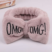 Load image into Gallery viewer, Coral Fleece Wash Face Bow Hairbands For Women Girls Headbands