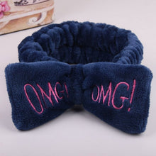 Load image into Gallery viewer, Coral Fleece Wash Face Bow Hairbands For Women Girls Headbands