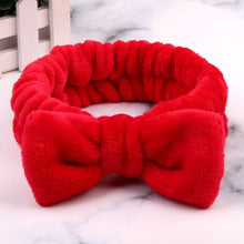 Load image into Gallery viewer, Coral Fleece Wash Face Bow Hairbands For Women Girls Headbands