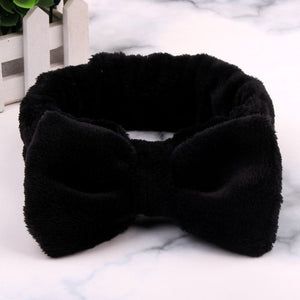 Coral Fleece Wash Face Bow Hairbands For Women Girls Headbands