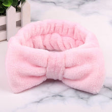 Load image into Gallery viewer, Coral Fleece Wash Face Bow Hairbands For Women Girls Headbands