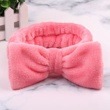 Load image into Gallery viewer, Coral Fleece Wash Face Bow Hairbands For Women Girls Headbands