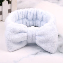 Load image into Gallery viewer, Coral Fleece Wash Face Bow Hairbands For Women Girls Headbands