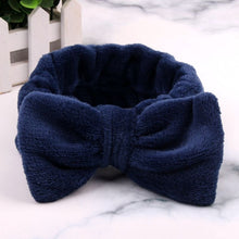 Load image into Gallery viewer, Coral Fleece Wash Face Bow Hairbands For Women Girls Headbands