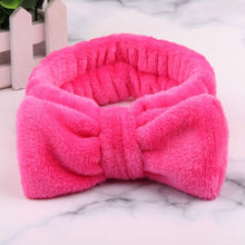 Load image into Gallery viewer, Coral Fleece Wash Face Bow Hairbands For Women Girls Headbands