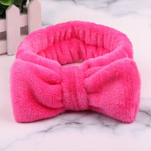 Coral Fleece Wash Face Bow Hairbands For Women Girls Headbands