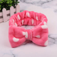 Load image into Gallery viewer, Coral Fleece Wash Face Bow Hairbands For Women Girls Headbands