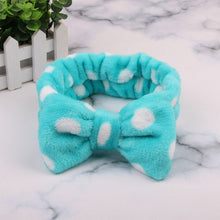 Load image into Gallery viewer, Coral Fleece Wash Face Bow Hairbands For Women Girls Headbands