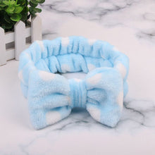 Load image into Gallery viewer, Coral Fleece Wash Face Bow Hairbands For Women Girls Headbands