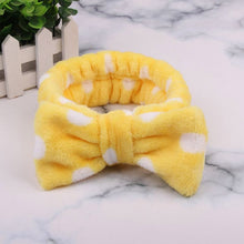 Load image into Gallery viewer, Coral Fleece Wash Face Bow Hairbands For Women Girls Headbands