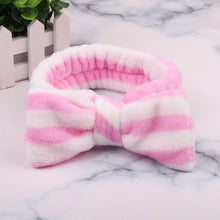 Load image into Gallery viewer, Coral Fleece Wash Face Bow Hairbands For Women Girls Headbands