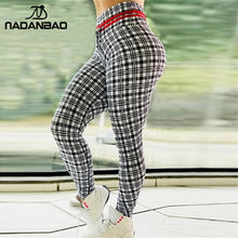 Load image into Gallery viewer, NADANBAO New Arrival High Waist Legging Women Sporting Fitness Lattice Printied Leggings Workout High Waist Elastic Leggins