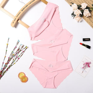 3Pcs/lot Seamless Panty Set Underwear Female Comfort Intimates Fashion Female Low-Rise Briefs 6 Colors drop