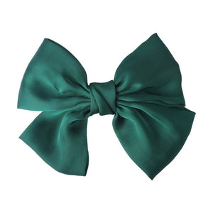 Haimeikang Big Hair Bow Ties Hair Clips Satin Two Layer Butterfly Bow Hairpin Girl Hair Accessories