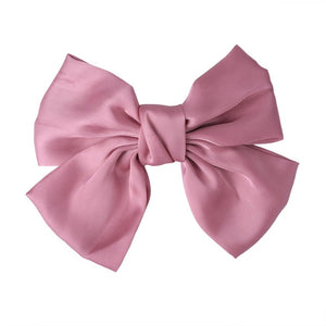 Haimeikang Big Hair Bow Ties Hair Clips Satin Two Layer Butterfly Bow Hairpin Girl Hair Accessories