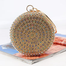 Load image into Gallery viewer, CICICUFF Colorful Diamond Evening Round Ball Fashion Designer Gold Clutch Purse