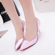Load image into Gallery viewer, Cresfimix femmes hauts talons women fashion silver pointed toe high heel shoes lady casual shoes office high heel pumps a5044