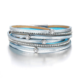 Fashion Pearl Multilayer Leather Bracelet Bangle