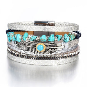 Fashion Pearl Multilayer Leather Bracelet Bangle