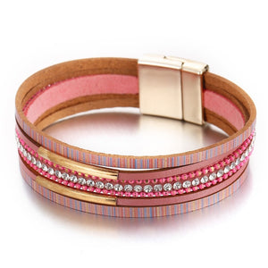 Fashion Pearl Multilayer Leather Bracelet Bangle