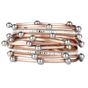 Fashion Pearl Multilayer Leather Bracelet Bangle