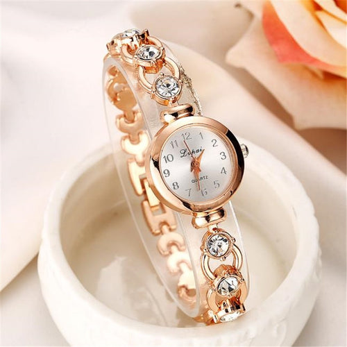 Ladies Elegant Wrist Watches  Bracelet Rhinestones Analog Quartz