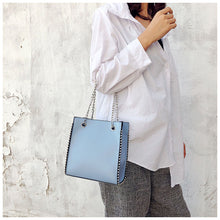 Load image into Gallery viewer, Solid color beaded fashion chain shoulder  bag