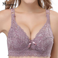 Load image into Gallery viewer, Plus Large Big Size Lace Bras for Women Sexy Lingerie Super Push up Brassiere Girl Minimizer Deep V