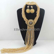 Load image into Gallery viewer, Nigerian Wedding African Beads Rushed Classic Women Crystal Jewelry Sets