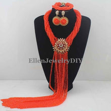 Load image into Gallery viewer, Nigerian Wedding African Beads Rushed Classic Women Crystal Jewelry Sets