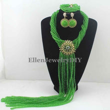 Load image into Gallery viewer, Nigerian Wedding African Beads Rushed Classic Women Crystal Jewelry Sets