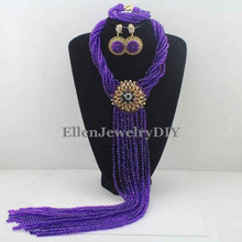 Load image into Gallery viewer, Nigerian Wedding African Beads Rushed Classic Women Crystal Jewelry Sets