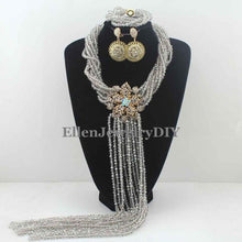 Load image into Gallery viewer, Nigerian Wedding African Beads Rushed Classic Women Crystal Jewelry Sets