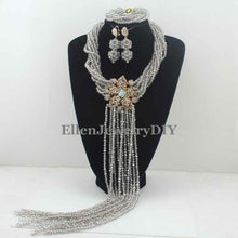 Load image into Gallery viewer, Nigerian Wedding African Beads Rushed Classic Women Crystal Jewelry Sets