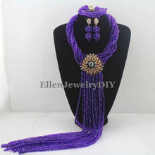 Load image into Gallery viewer, Nigerian Wedding African Beads Rushed Classic Women Crystal Jewelry Sets