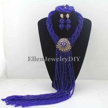 Load image into Gallery viewer, Nigerian Wedding African Beads Rushed Classic Women Crystal Jewelry Sets