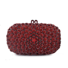 Load image into Gallery viewer, Dazzling Flower Women Evening Bags Luxury Diamond Crystal Clutch Women Evening Handbag Hollow Out Wedding Party Shoulder Bag