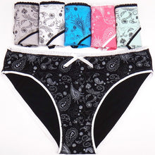 Load image into Gallery viewer, 3 Pcs Female Underwear Low-waist Briefs Floral Print Underpants