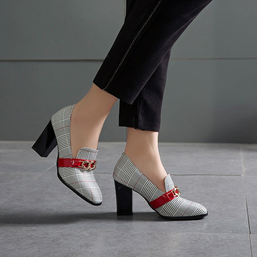 Trendy Big Size 48 Chunky Heels Sexy women's Pumps