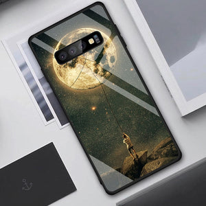 Tempered Glass Case For Samsung Galaxy Cover Star Space Gradient Case