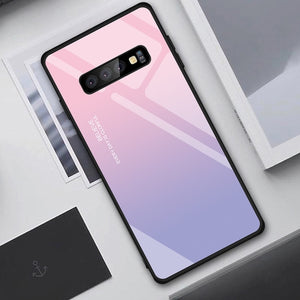 Tempered Glass Case For Samsung Galaxy Cover Star Space Gradient Case