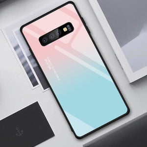 Tempered Glass Case For Samsung Galaxy Cover Star Space Gradient Case