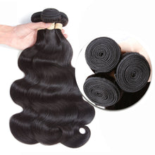 Load image into Gallery viewer, Allrun Body Wave Bundles With Frontal with Brazilian Hair Weave Bundles Non Remy Human Hair Bundles With Closure Hair Extensions