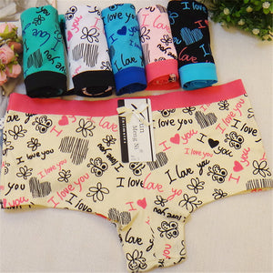 3 Pcs/lot Sexy Women's Panties Boxer Cotton Underpants Female Underwear