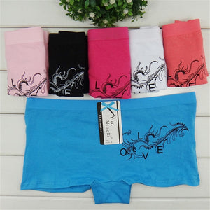 3 Pcs/lot Sexy Women's Panties Boxer Cotton Underpants Female Underwear