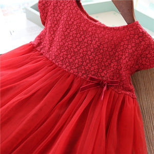 2019 Fashion Girl Dress Lace Floral Design