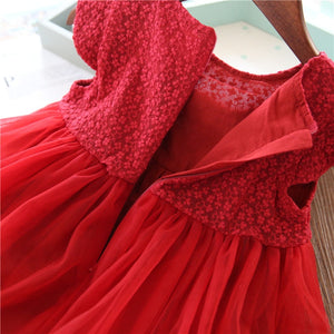 2019 Fashion Girl Dress Lace Floral Design