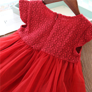 2019 Fashion Girl Dress Lace Floral Design