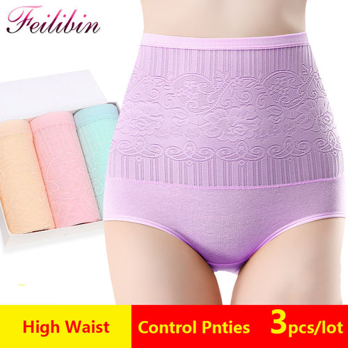 Feilibin 3Pcs/lot Body Shapes Control Panties Seamless Women